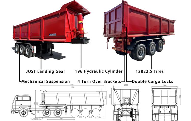 60 Ton Semi Tipper Trailer for Sale In Cameroon