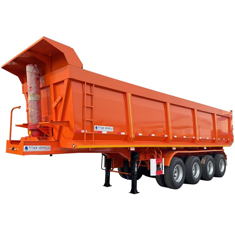 4 Axle Hydraulic Semi Dump Trailer